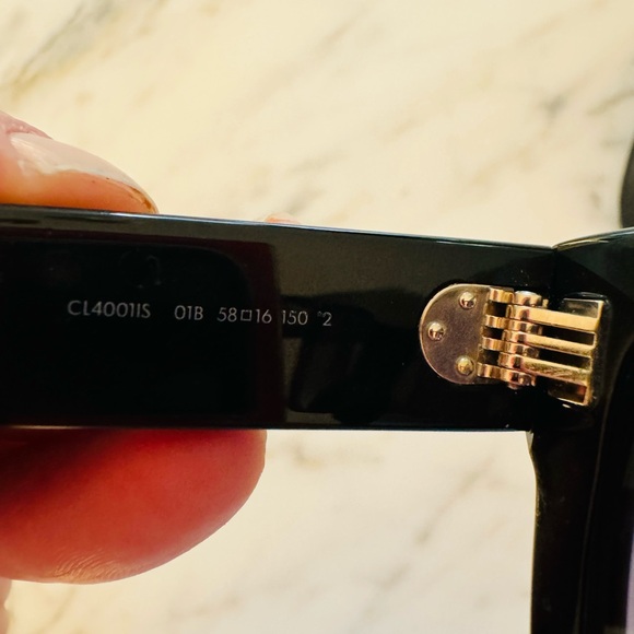 Celine CL4001is Sunglasses Black Gold Dots EUC - Picture 10 of 13